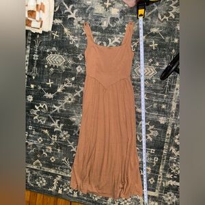 Women’s Sleeveless Knit Maxi Dress in Rust